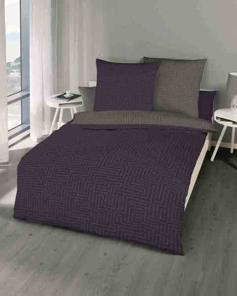Mako-Satin Bettwäsche violett Mako-Satin Bettwäsche violett
