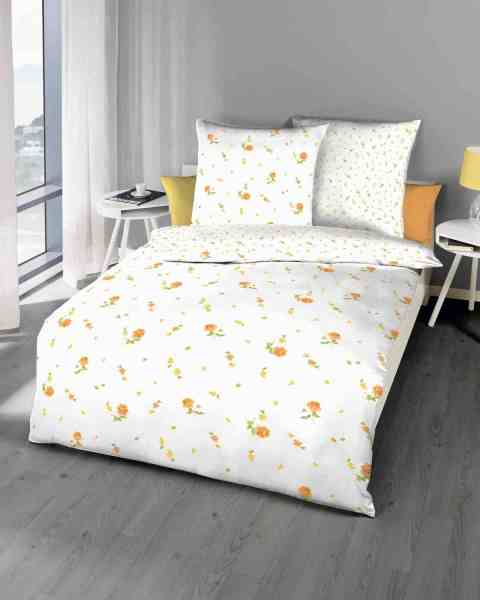 Poly-Cotton Perkal Bettwäsche orange Poly-Cotton Perkal Bettwäsche orange