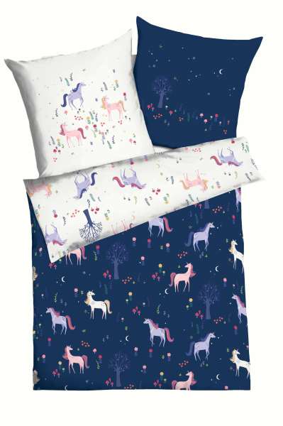 Kinderbettwäsche Renforcé indigo Kinderbettwäsche Renforcé indigo