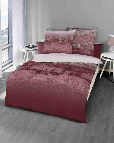 Biber Bettwäsche bordeaux Biber Bettwäsche bordeaux