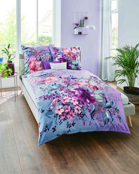 Mako Satin Bettwäsche türkis Mako Satin Bettwäsche türkis